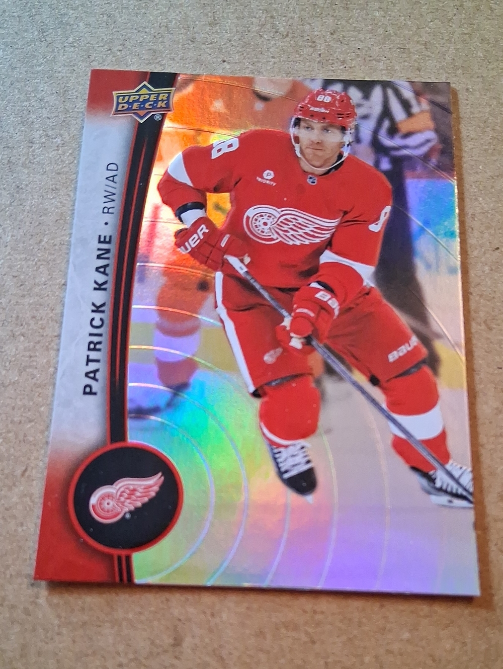 Upper Deck Patrick Kane Detroit Red Wings Hockey Card - Red